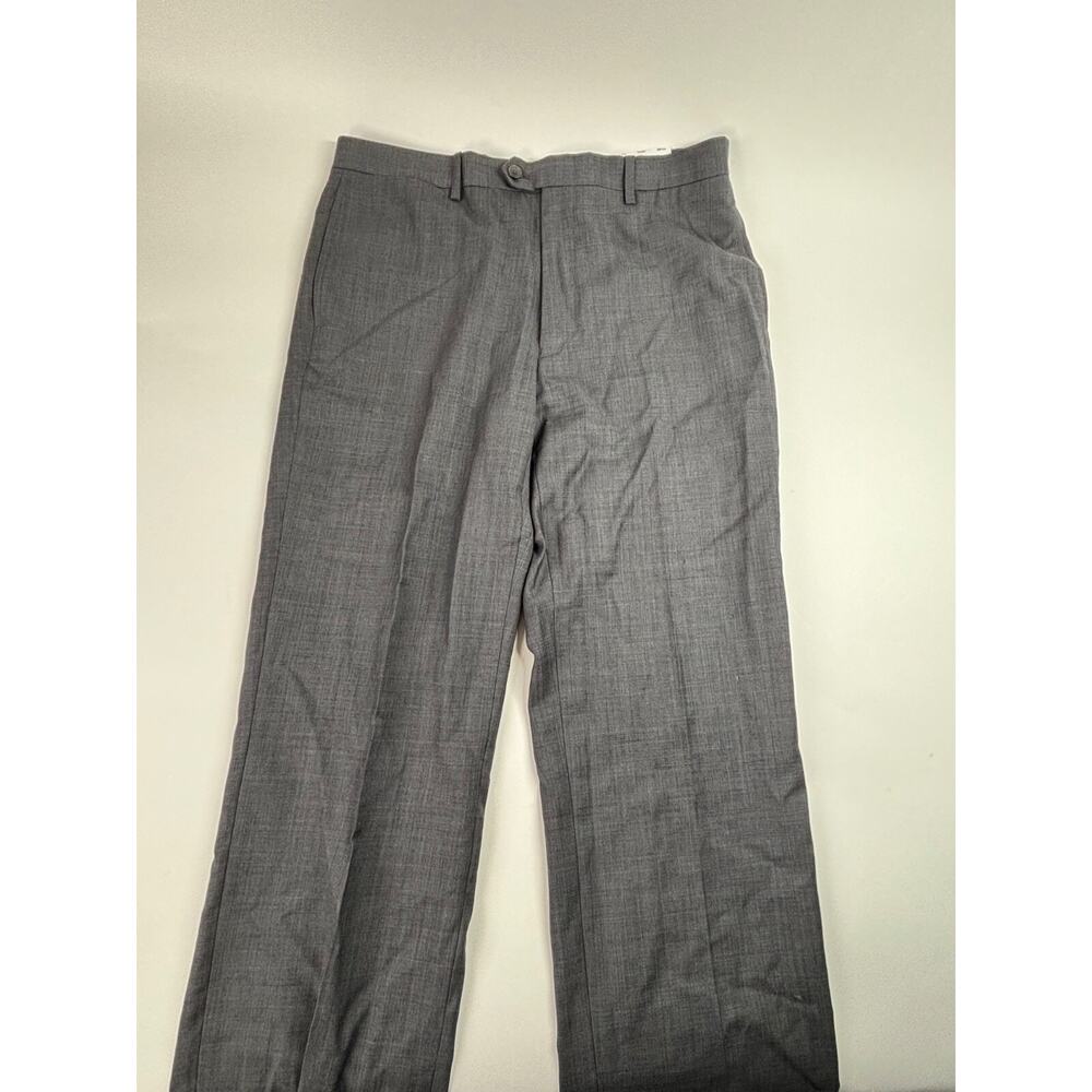 NEW W Tags Tommy Hilfiger Dress Pants Mens W34 L34 Gray 100% Wool Relaxed Fit
